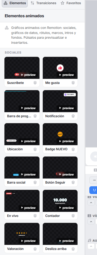 Elementos animados
